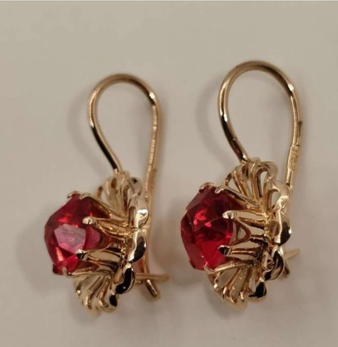 Советские серьги 583 пробы