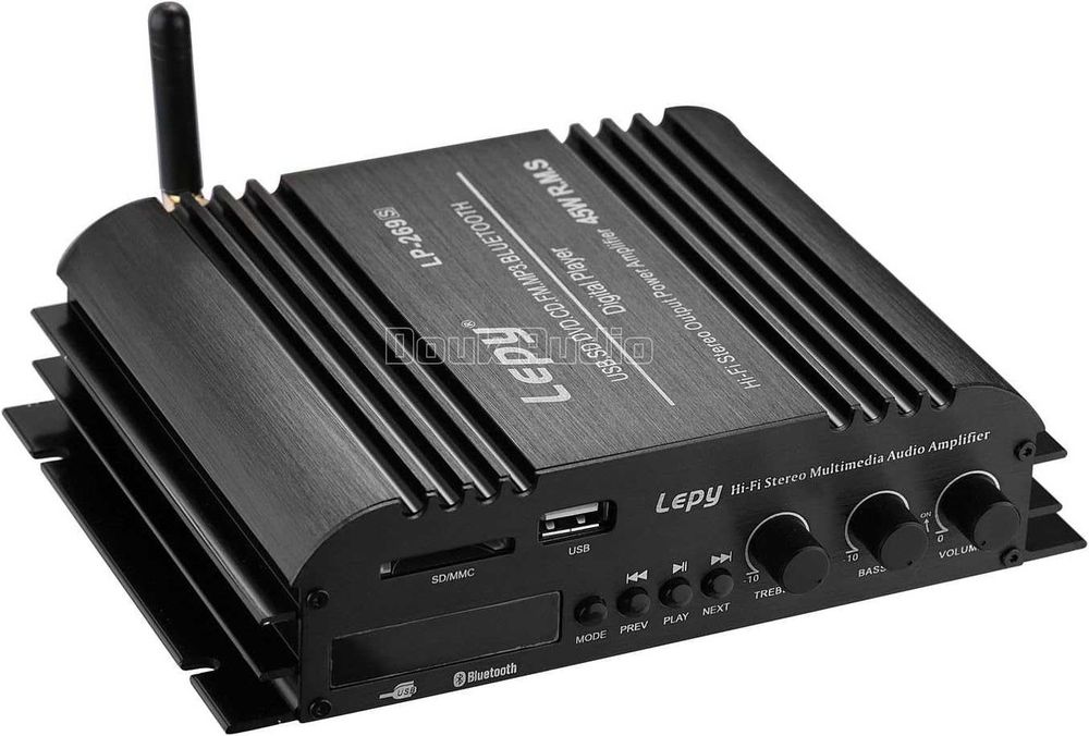 Nobsound Lepy Amplificator audio multimedia stereo Hi-Fi 4 canale,180w (45W x 4),Bluetooth,USB SD DVD CD FM MP3 telecomandă și ecran LED