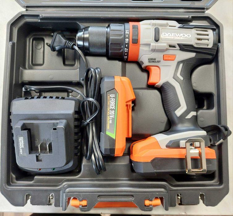 Акумулаторна ударна бормашина DAEWOO DALD18-M1-KIT ,2 батерии,зарядно