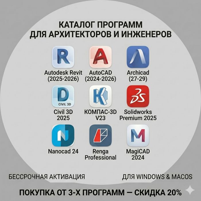 Программы для архитекторов и инженеров Revit AutoCAD Archicad и другое