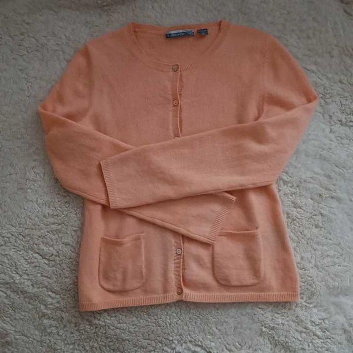 Cardigan 100% cașmir roz piersica marimea 36-38