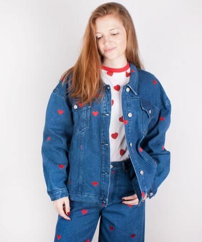 Asos дънково яке със сърца Zara