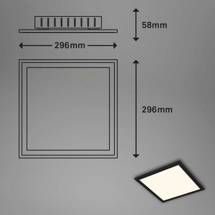 BRILO Ултра плосък LED панел RGB