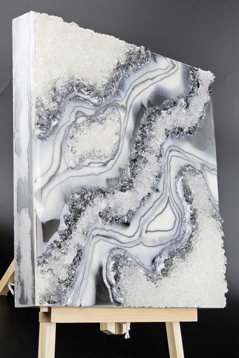 3D картини тип Геода "Силвър Лава" и "Дуализъм" епоксидна смола