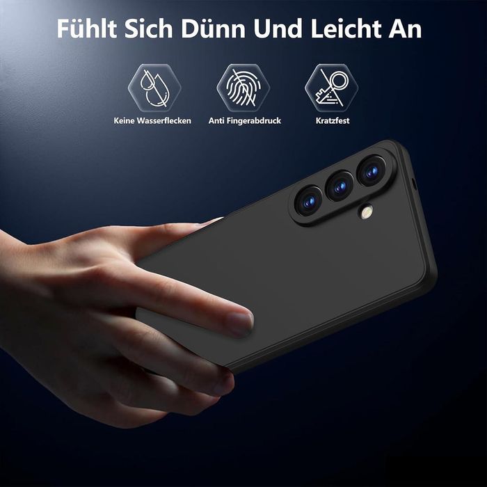 Матов силиконов кейс за samsung galaxy s26 - черен - със защита на кам