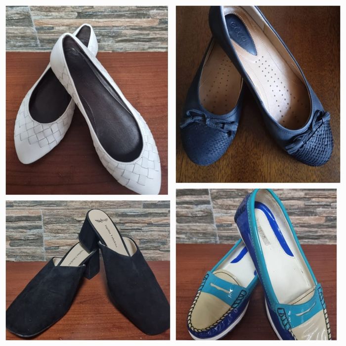 Женские кожанные балетки