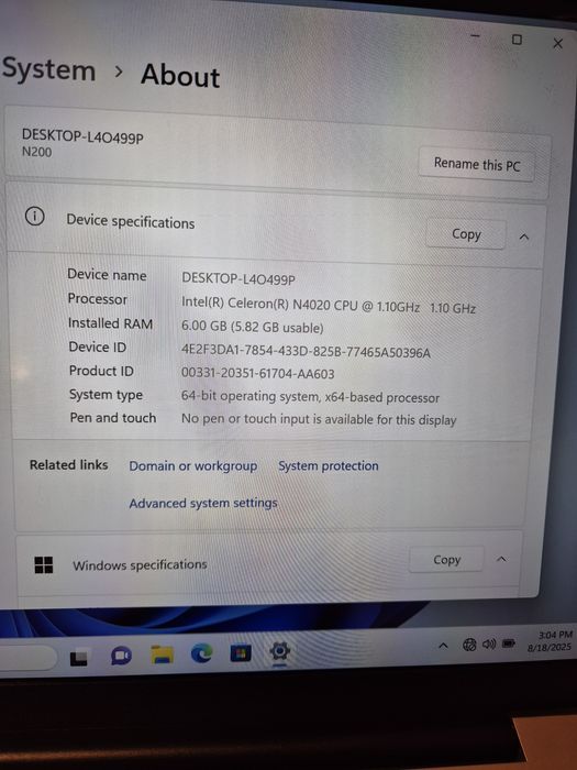 Laptop NOTODD N200