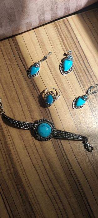 Продам комплект бирюза 925 проба