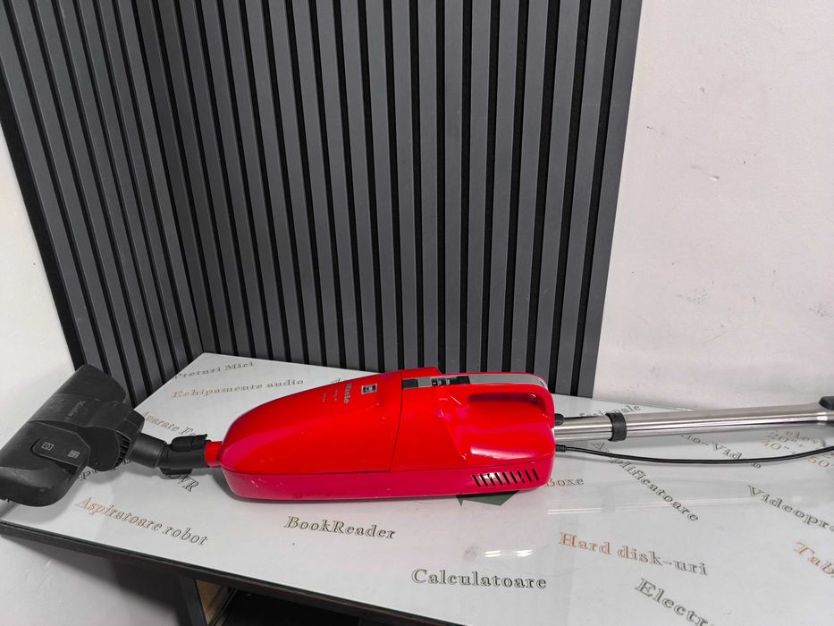 Aspirator Miele Swing H1 EcoLine rosu, stick, sac colector, min/max