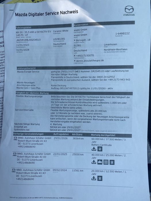 Mazda Mx30 - E Skyactiv  Garantie 2028