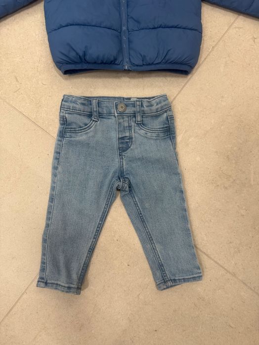 Сет от дънки НМ и преходно яке sinsay. Размер 74, 6-9 месеца.Като нови