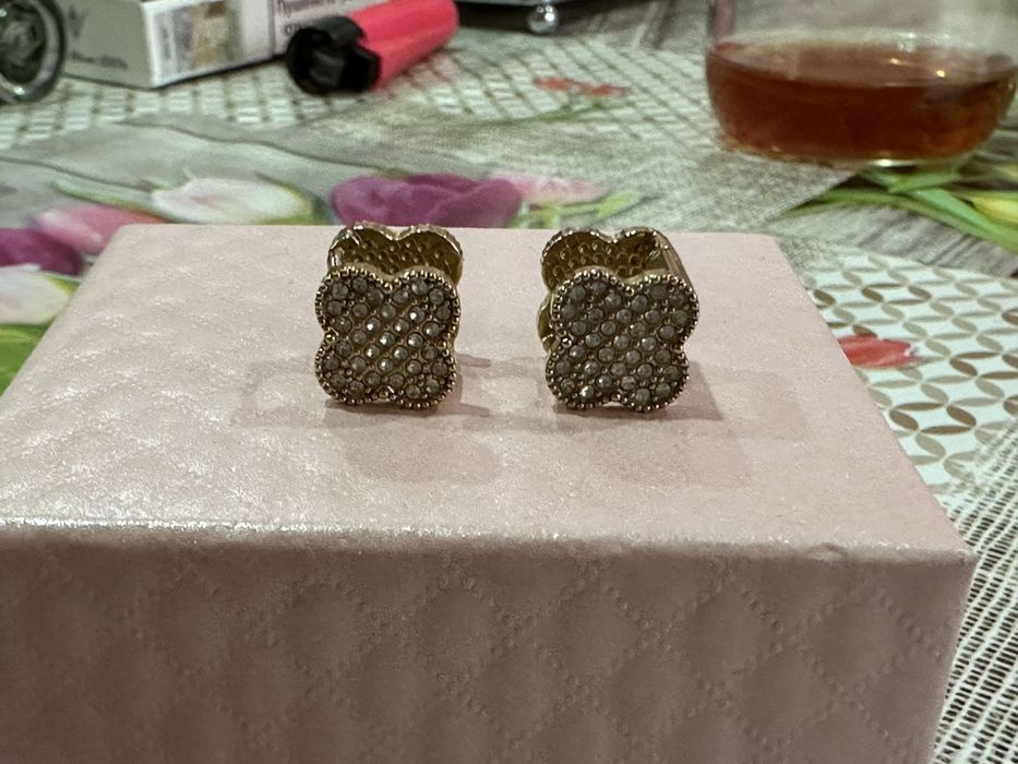 Двулицеви обеци от стомана-детелини