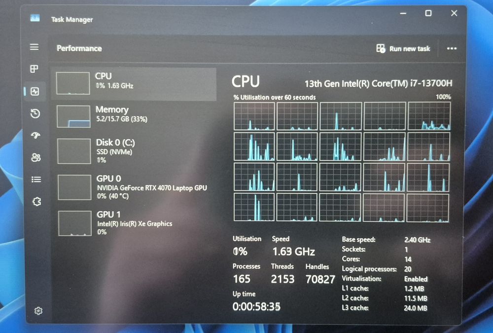 Laptop gaming MSI i7 13700H 16GB DDR5 RTX 4070 144Hz 17" FHD