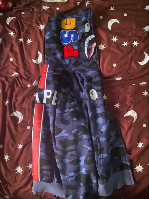 Vand bape x psg blue shark