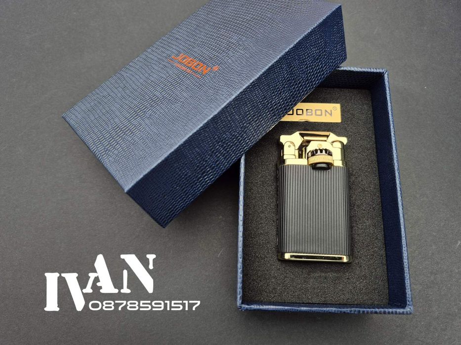 Луксозна запалка Jobon с джет-пламък (Три цвята)