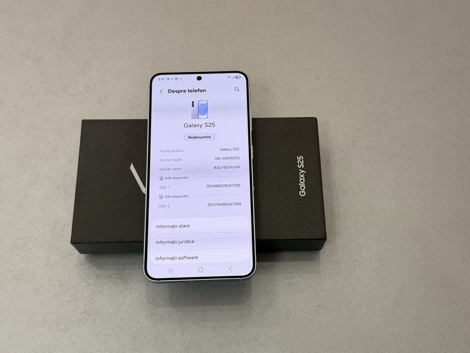 Samsung Galaxy S25, 256 gb, 12 gb ram, 5g, IcyBlue, dual sim