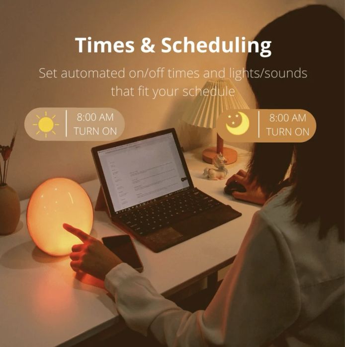 Dekala Sunrise Нощна лампа с будилник и радио