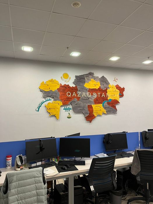 Карта Казахстана декор