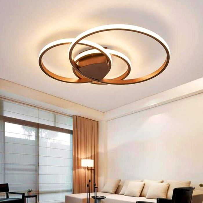 LED лед полилей с дистанционно 3 кръга бяла и кафява 218, 219