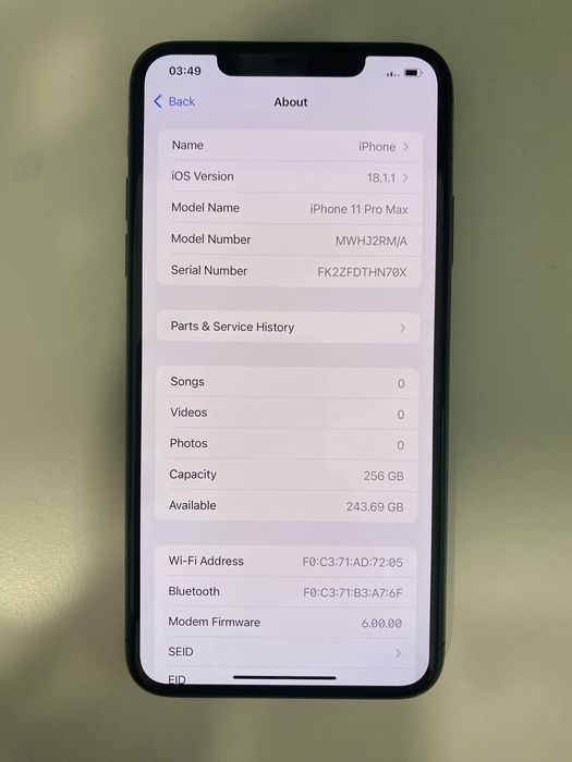 iPhone 11 Pro Max 256GB ID-aph701
