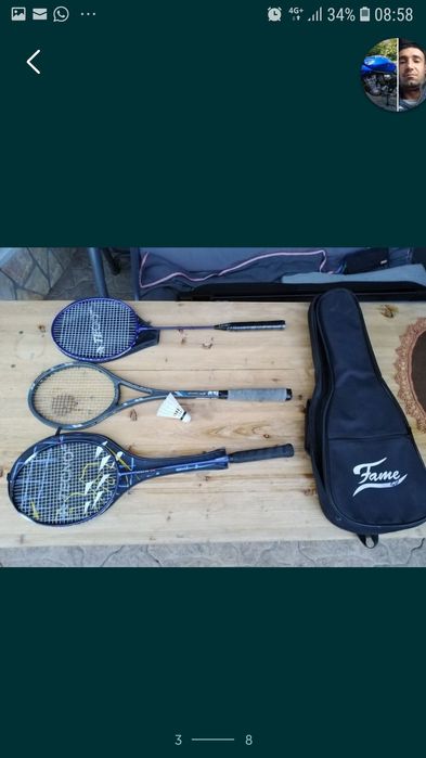 Rachete tenis palete barbinton noi sau sh cu husa import Germania. div