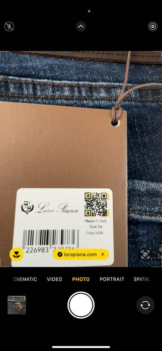 Loro Piana-Оригинални нови мъжки дънки ХЛ