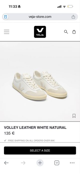 Кожени кецове, Veja, модел Volley, размер 39