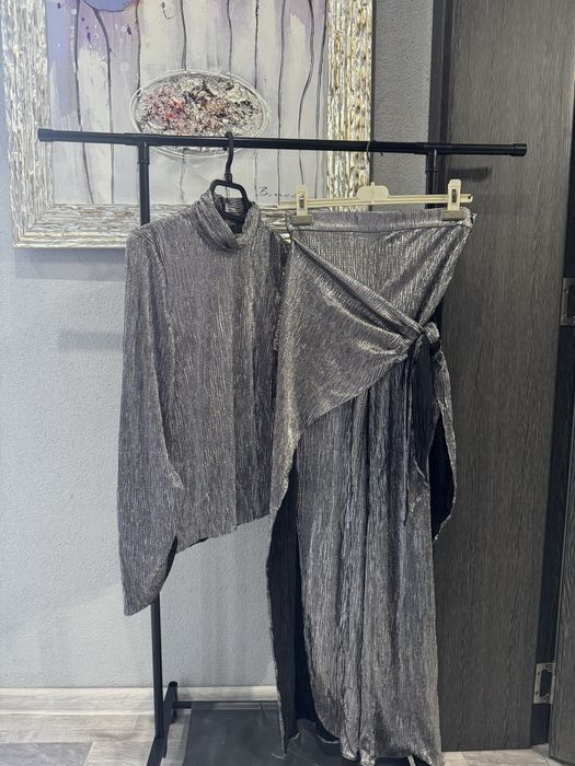 Комплект блуза и панталон с прехлупване ZARA