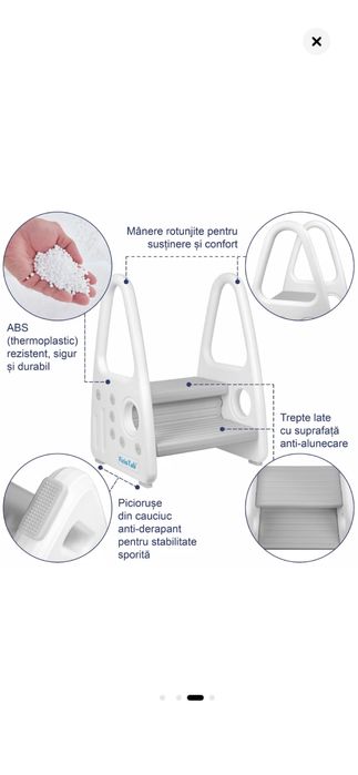Scaunel inaltator pentru copii cu manere