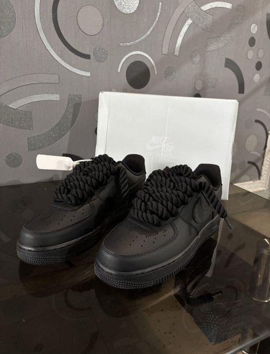 Nike Air Force 1 Low Black Ropelaces