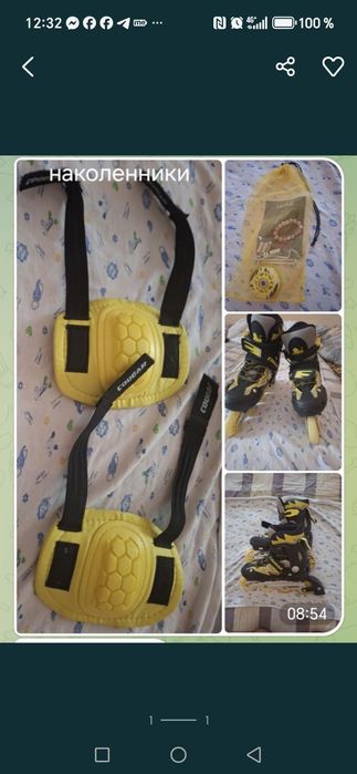 Детские роликовые коньки, размер34-37, они регулируются