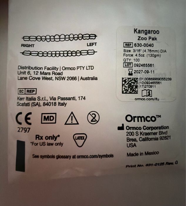 Резинки для брекетов, эластики