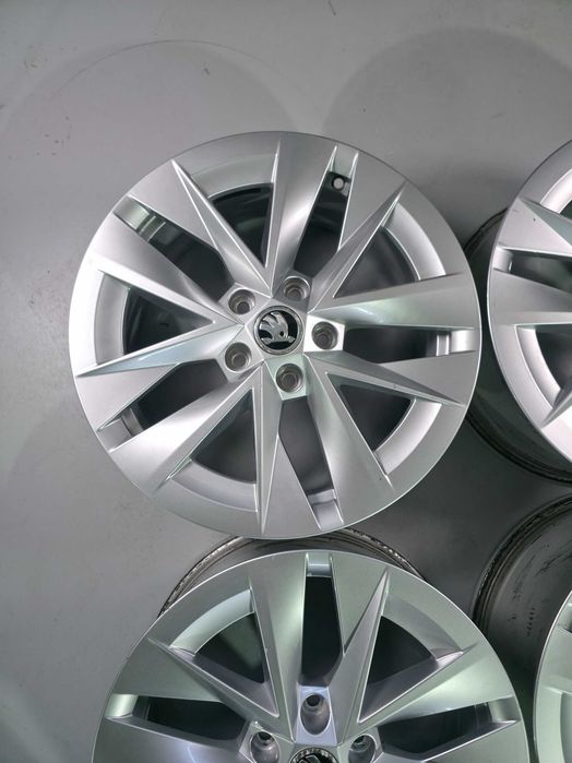 4 Jante Aliaj 5x112 17'' 7J ET 46 OEM Skoda Octavia 4 Superb Karoq Kodiaq / VW Passat Touran Sharan Golf Tiguan Caddy / SEAT CUPRA