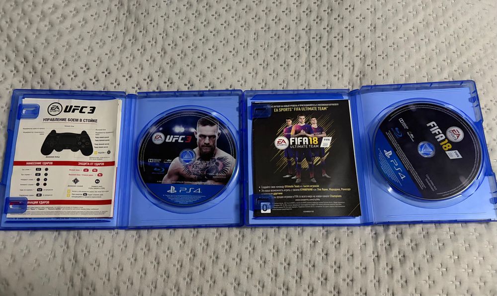 UFC 3, FIFA 18 Диски ps 4