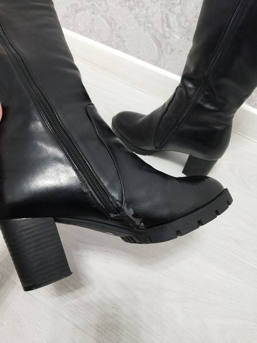 Тёплые демисезонные сапоги