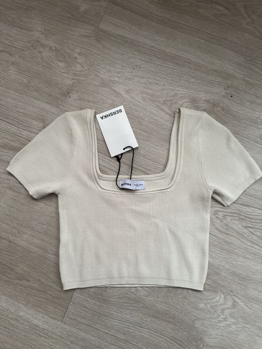 Плетена кроп блуза Bershka – НОВА