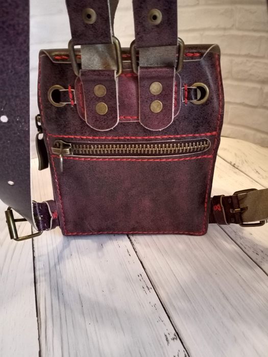 Мини сумочка, рюкзак кожаный