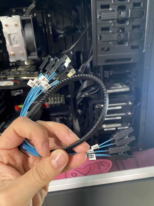 Кастомный SATA Кабель SSD/HDD для красивых сборок.6 Гбит/с х4 дсиков
