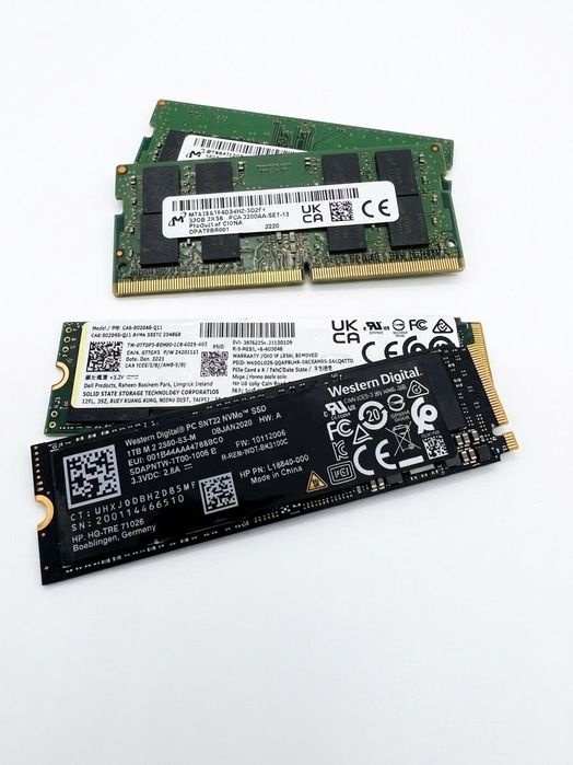 SSD и RAM 2x16GB и 2х32 ddr4