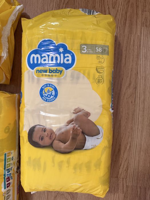 Scutece Mamia nr 3(4-9kg)-4 pachete sigilate