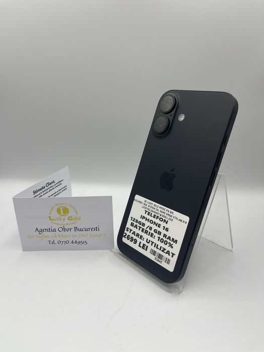 Iphone 16 128Gb / 100% Bat (98C) / FACTURA/GARANTIE #53045