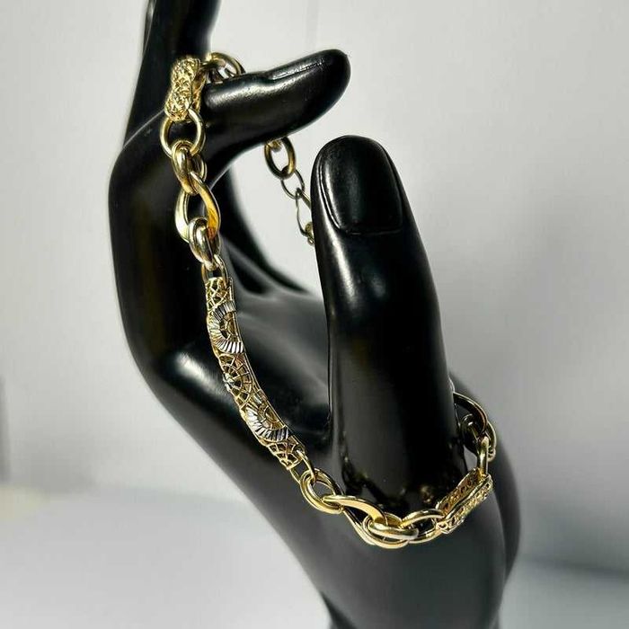 Brățară din Aur 14K Model Elegant cu Elemente Filigranate