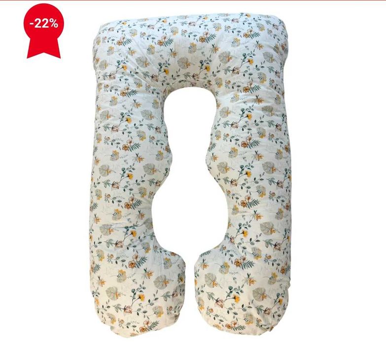 Pernă pentru Gravide 3 în 1 TWINDECO Maxim, 100% BUMBAC ORGANIC