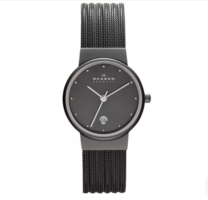 Ceas dama gri, Skagen Women's 355SMM1 Grey Mesh Stainless Steel Watch