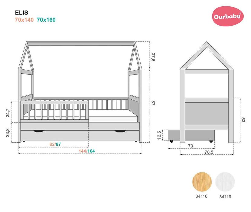 Pat Montessori Forma Casuta 160x70
