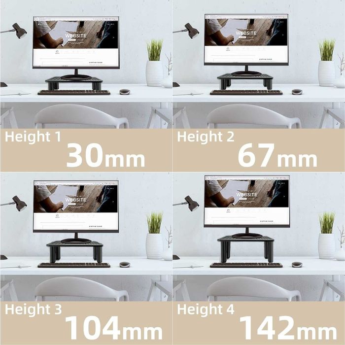 Pholiten Настолна стойка за монитор, регулируеми по височина