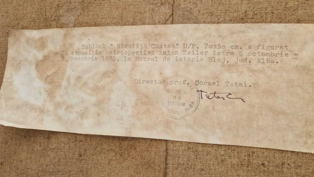 Anton Zeiler (1874 - 1956), Blaj, tablou