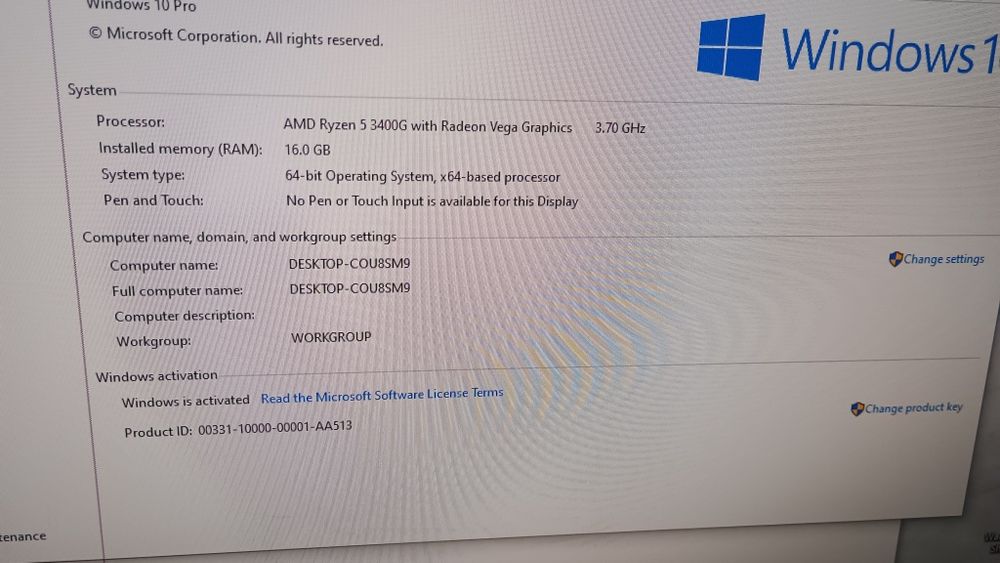 Calculator unitate gaming RGB Ryzen 5 3600 16gb ram SSD 256gb HDD 4Tb GTX 1660 Super 6gb DDR6 192b