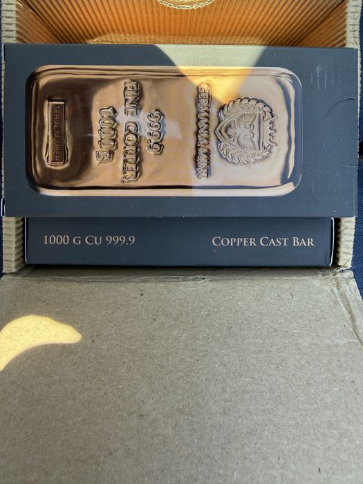 Медни кюлчета Germania Mint  1000 гр. лята мед