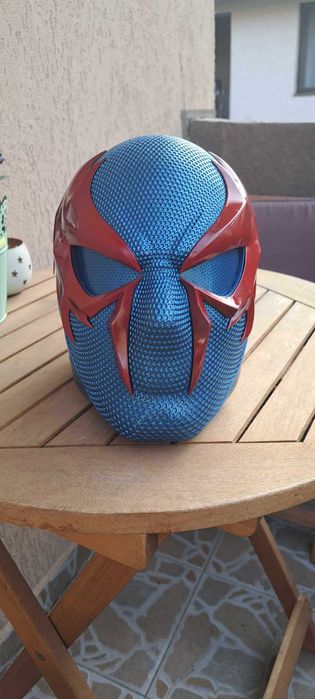 Casca/helmet Spiderman 2099 Blue 3D print cosplay